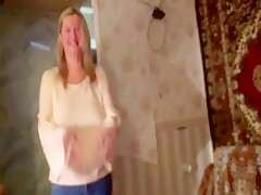 Russian Sexy MILF and dog