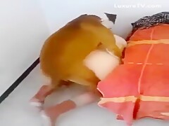Wife fucks dog