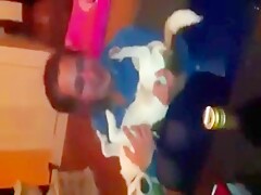 Girl drunk suck accident dog