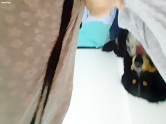 Teen licked under her pants